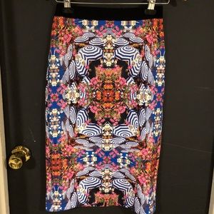 *BRAND NEW* Milly Printed Pencil Scuba Skirt Sz XS